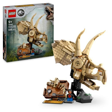 Конструктор LEGO® Jurassic World Окаменелости динозавров: череп трицератопса, 468 деталей (76969)