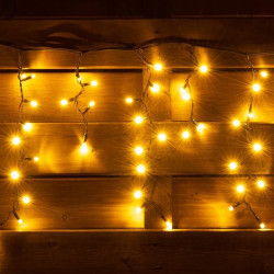 Електрогірлянда-штора LED вулична Yes! Fun, 150 ламп, IP 65, тепло-біла, чорний провід (801166) арт: 801166-tp
