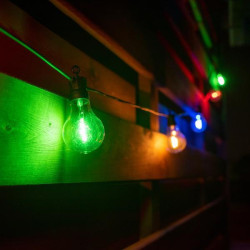 Електрогірлянда-ретро LED вулична Yes! Fun, 10 ламп, d-60 мм, багатобарвна, 8 м (801173) арт: 801173-tp