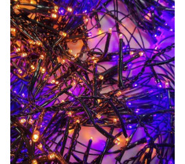 Електрогірлянда Novogod‘ko, 100 LED, помаранч.+фіолетовий, 5м, 8 режимів (801178) арт: 801178-tp