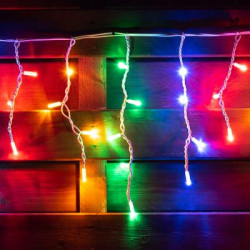 Електрогірлянда Novogod&lsquo;ko вулична Бахрома, 80 LED, IP65, багатобарвна, білий провід, 5,5м (801195)