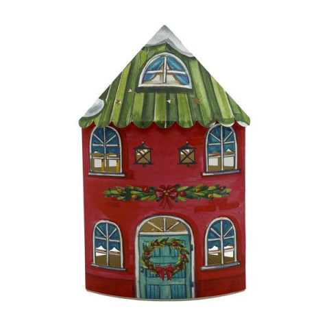 Декор новогодний Yes! Fun Домик-светильник 21см картон LED (801214)