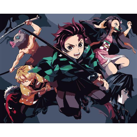 Картина по номерам SANTI Клинок рассекающий демонов Герои 40х50 см (954416)