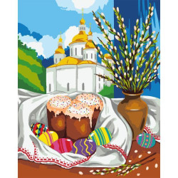 Картина за номерами Натюрморти. Великодній натюрморт, 40х50 см, термопакет, SANTI (954492-tp)