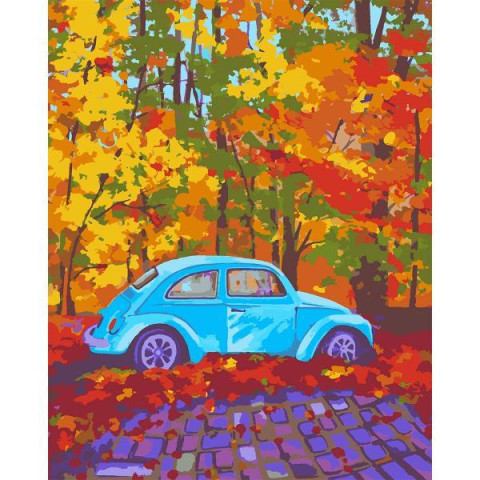 Картина за номерами Міста. Осіннє подорож, 40х50 см, термопакет, SANTI (954687-tp)