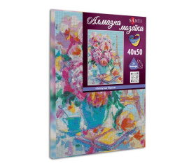 Алмазная мозаика SANTI Цветущий Париж 40*50см на подрамнике (954700)