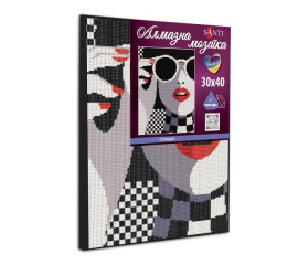 Алмазна мозаїка SANTI Гламур 30*40см на підрамнику (954707) арт: 954707-tp