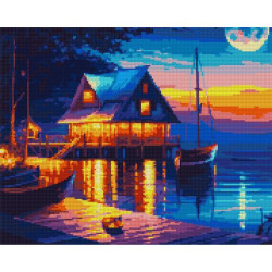 Алмазная мозаика SANTI Речной закат 40*50см на подрамнике (954717)