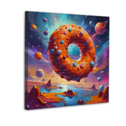 Картина по номерам с алмазной мозаикой SANTI Космический пончик 40*40см (954927)