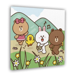 Картина за номерами Дитячі сюжети. Друзі, 25х25см, в термопакеті, SANTI (955014-tp)