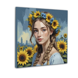 Картина по номерам Люди. Украинская красота, 40х40см, в термопакете, SANTI (955061-tp)