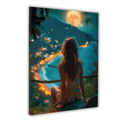 Картина по номерам Люди. LED7, LED подсветка, 40х50см, в термопакете, SANTI (955088-tp)