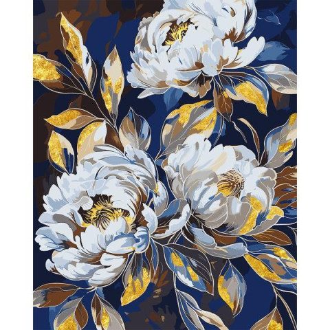 Картина по номерам Цветы. Цветочное вдохновение, поталь, 40х50см, в термопакете, SANTI (955283-tp)