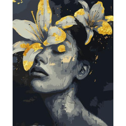 Картина по номерам Люди. Цветение души, поталь, 40х50см, в термопакете, SANTI (955290-tp)