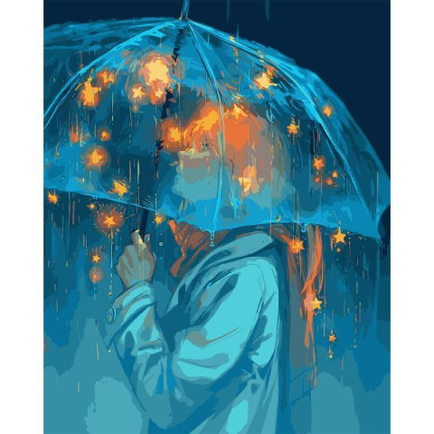 Картина за номерами SANTI Зірки під дощем 40*50см LED підсвітка (955429) арт: 955429-tp