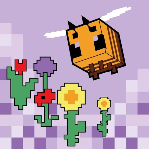 Картина за номерами SANTI Майнкрафт Весела бджілка 25х25см (955467) арт: 955467-tp