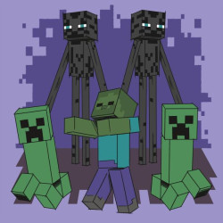 Картина за номерами SANTI Майнкрафт Ендермени 25х25см (955476) арт: 955476-tp