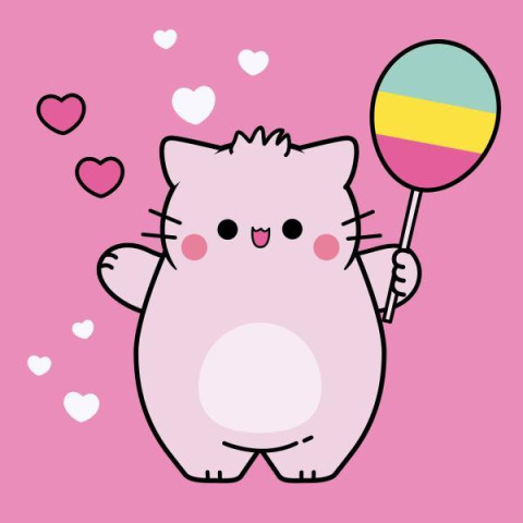 Картина по номерам SANTI Pembe the Cat. Balloon 25х25 см (955564)
