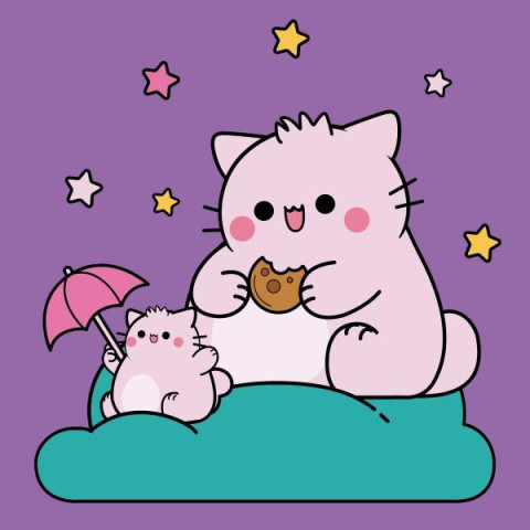 Картина за номерами SANTI Pembe the Cat. Delicious cookies 25х25 см (955565)
