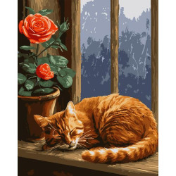 Картина за номерами SANTI Солодкі сни котика 40х50 см (955757) арт: 955757-tp