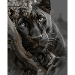 Картина за номерами SANTI "Чорна пантера", 40*50см (955763) арт: 955763-tp