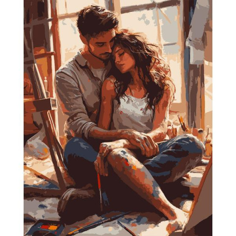 Картина по номерам SANTI Влюбленные 40х50 см (955771)