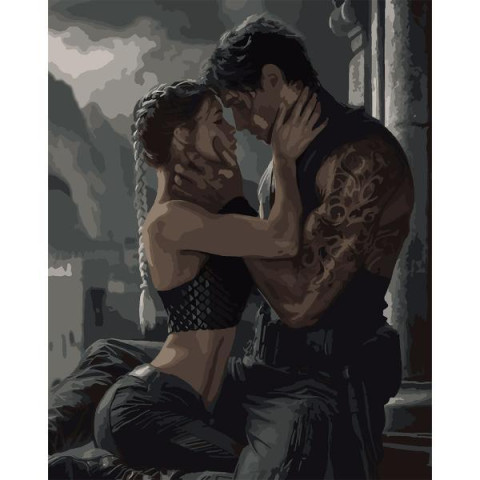 Картина за номерами SANTI 4 крило Пов‘язані вогнем 40х50 см (955779) арт: 955779-tp