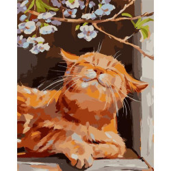Картина по номерам SANTI Весенний кот 40х50 см (955781)