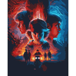 Картина по номерам SANTI Очень странные дела Дети Хокинса 40х50 см (955783)