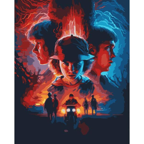 Картина по номерам SANTI Очень странные дела Дети Хокинса 40х50 см (955783)