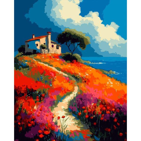 Картина по номерам SANTI Итальянская вилла 40х50 см (955786)