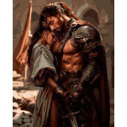 Картина по номерам SANTI Шипы и розы Объятия воина 40х50 см (955789)