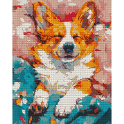 Алмазная мозаика SANTI Любимый корги 40х50 см на подрамнике (956046)