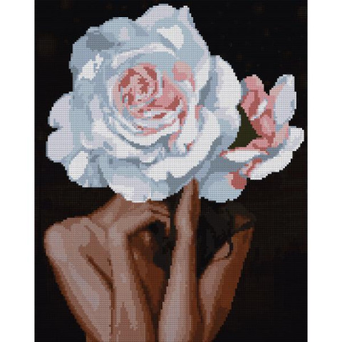 Алмазна мозаїка SANTI Дівчина троянда 40х50 см на підрамнику (956051) арт: 956051-tp