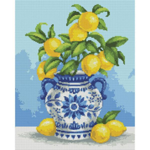Алмазная мозаика SANTI Лимонный букет 40х50 см на подрамнике (956052)