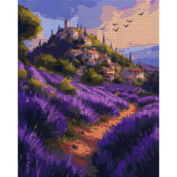 Алмазная мозаика SANTI Лаванда Прованса 40х50 см на подрамнике (956054)
