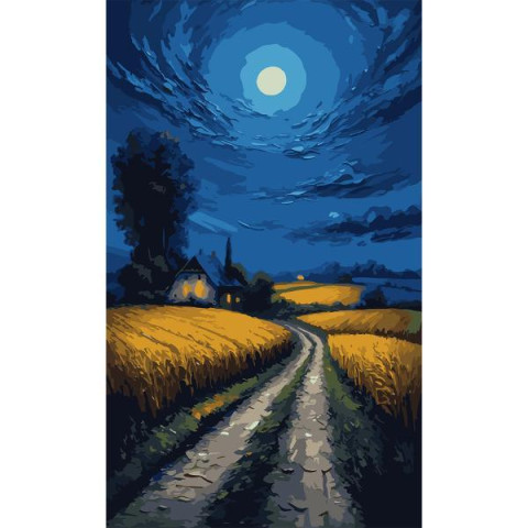 Картина по номерам SANTI Українські степи 30х50 см LED підсвітка (956544) арт: 956544-tp