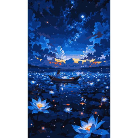 Картина по номерам SANTI Прогулка на лодке 30х50 см LED подсветка (956545)