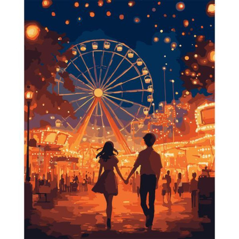 Картина за номерами SANTI Перше побачення 40х50 см LED підсвітка (956645) арт: 956645-tp