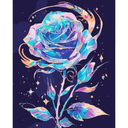 Картина по номерам SANTI Блестящая роза 40х50 см LED подсветка (956647)