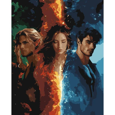 Картина за номерами SANTI Шипи та троянди Між двох стихій 40х50 см LED підсвітка (956648) арт: 956648-tp