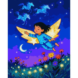 Картина за номерами SANTI Маленький мрійник 40х50 см LED підсвітка (956649) арт: 956649-tp