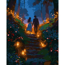 Картина за номерами SANTI "Романтична прогулянка", 40*50см, LED підсвітка (956660) арт: 956660-tp