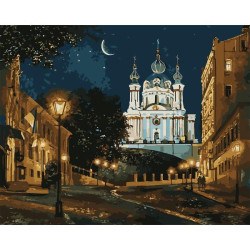 Картина по номерам SANTI Киев в ночи 40х50 см LED подсветка (956662)