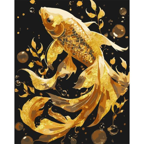 Картина по номерам SANTI Золотая рыбка 40х50 см поталь (956849)