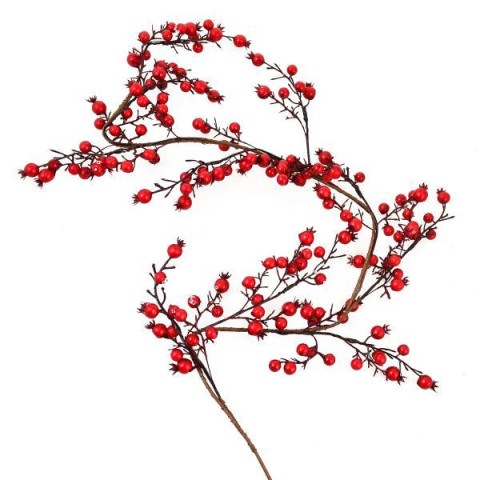 Гілка-Гірлянда декоративна Yes! Fun з червоними ягодами граната, 150см (973492)