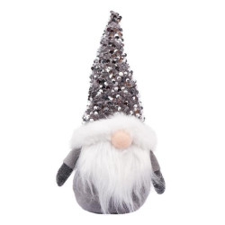 Новорічна м‘яка іграшка Novogod‘ko Гном, срібна паєтка, 27см (973731) арт: 973731-tp