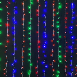 Електрогір. штора Novogod‘ko, 238 LED, багатокольорова, 2*2 м, 8 реж., коннектор (973767) арт: 973767-tp
