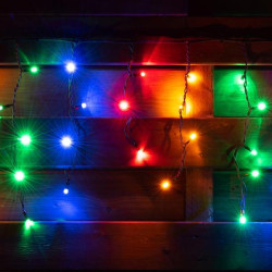 Гірлянда світлодіодна бахрома Novogod‘ko, 84 LED, багатокольор., 2,1*0,7 м, 8 реж.,коннект (973771) арт: 973771-tp
