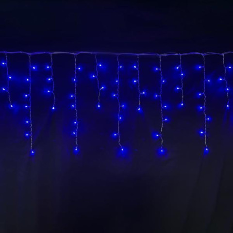 Гірлянда світлодіодна бахрома Novogod‘ko, 84 LED, синя, 2,1*0,7 м, 8 реж., коннектор (973772) арт: 973772-tp